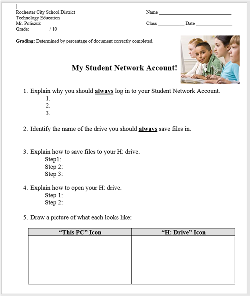 My Student Network Account! 